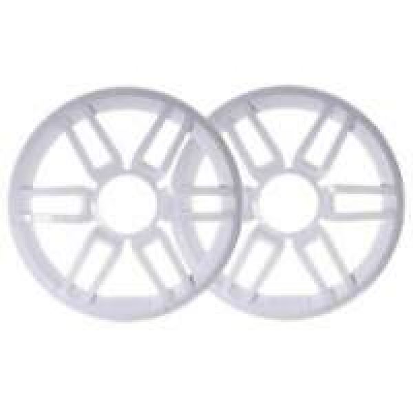 Pair of White Grilles, 7"