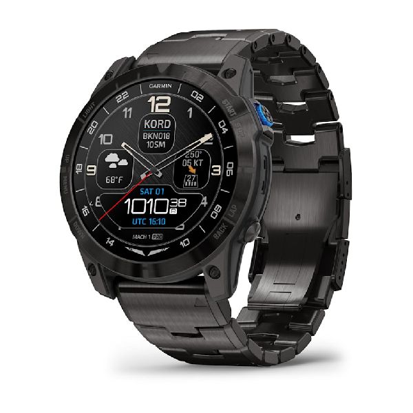 D2™ Mach 1 Pro - Aviator Smartwatch with Vented Titanium Bracelet