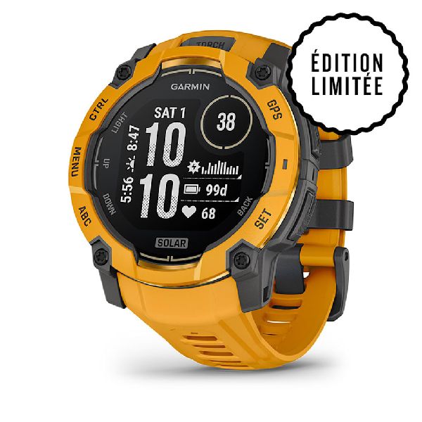 Instinct® 3 – 50 mm, Solar - Sunburst with Sunburst/Gray Band