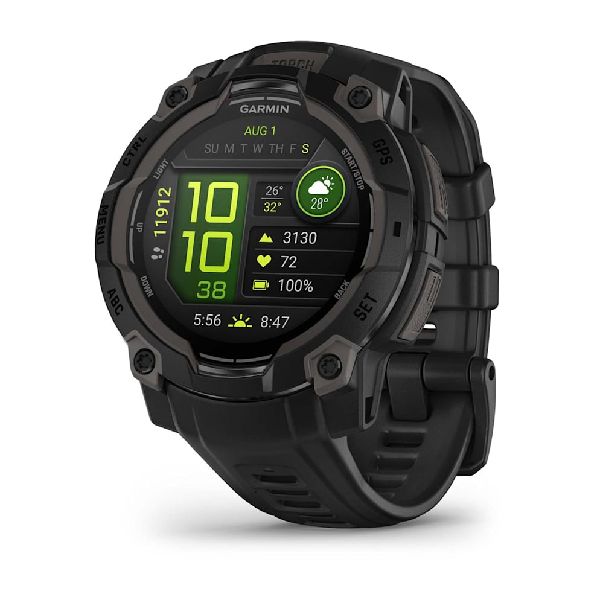 Instinct® 3 – 45 mm, AMOLED - noir avec bracelet noir