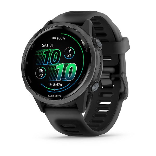 Forerunner® 570 - 42mm - Aluminium Slate avec bracelet noir translucide/noir