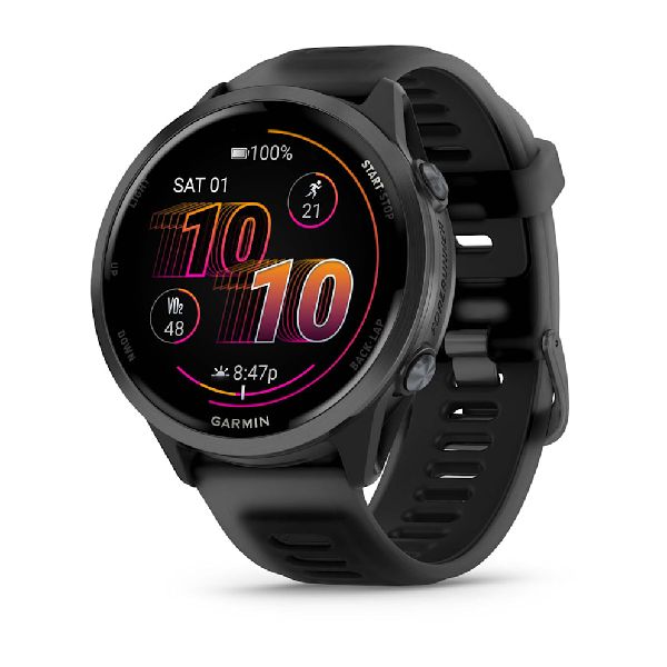 Forerunner® 570 - 47mm - Aluminium Slate avec bracelet noir translucide/noir