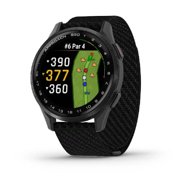 Approach® S50 - Slate Aluminum Bezel with Black ComfortFit Nylon Band