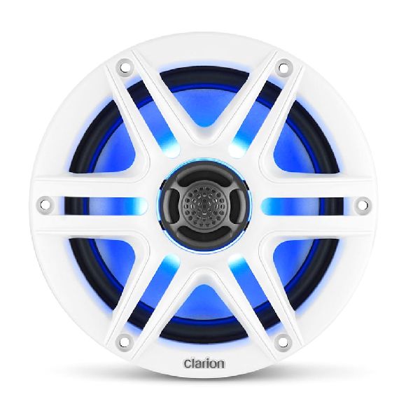 Clarion® Marine CMS Speakers - 6.5" with LED and White and Black Sport Grille (CMS-651RGB-SWB)