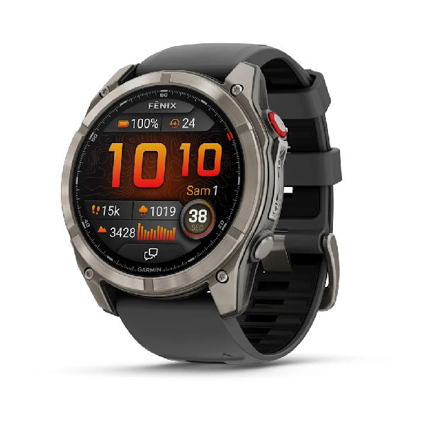 fenix® 8 Pro – 51 mm, AMOLED Sapphire, Titanium with Graphite/Black Silicone Band