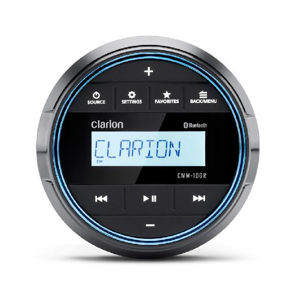 Stéréo compacte marine Clarion® - 3" pour trou de jauge avec écran LCD (CMM-10GR)
