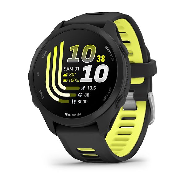 Forerunner® 170 - Black with Black/Amp Yellow Band