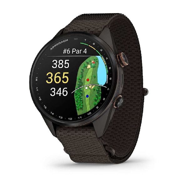 Approach® S72 - Carbon Gray/Heritage Bronze DLC Titanium Bezel with Pebble Gray ComfortFit Fabric