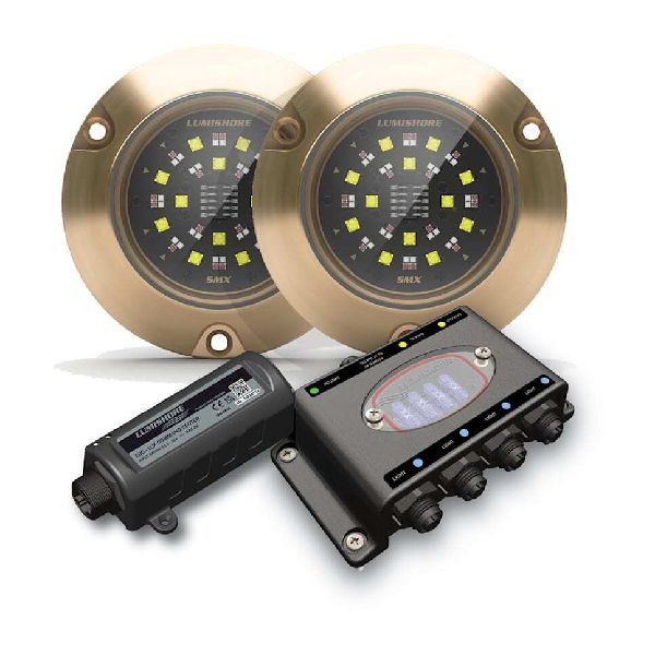 SMX154 Underwater Surface Mount Set - 2x RGBW Lights, hub-EOS-LUX Command Center
