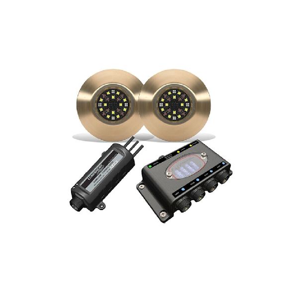 TIX404 Underwater Interchangeable Thru-hull Set - 2x RGBW Lights-hub-LUX Command Center