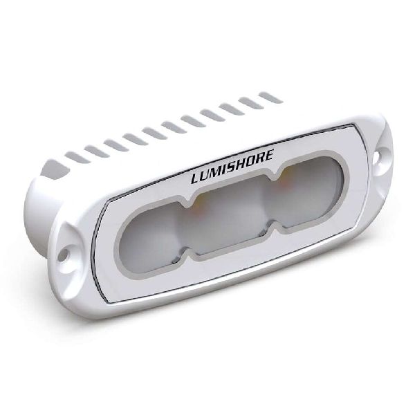 LUX Flood Light - CRBGW  4" White Flush Mount