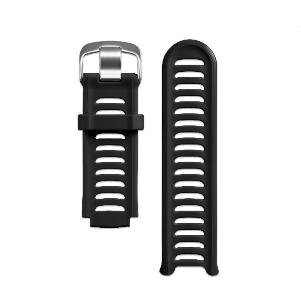 ForeRunner® 910XT Watch Band - Silicone Black with Silver Hardware