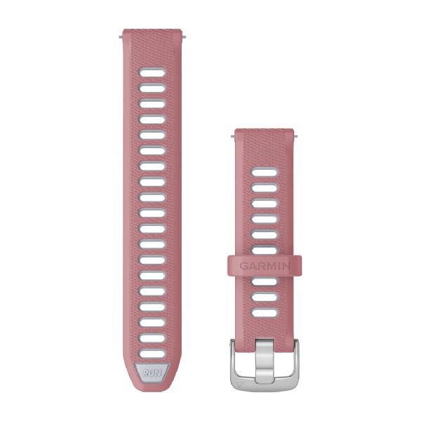 Quick Release Bands (18 mm) - Pink/Whitestone Silicone with Silver Hardware - 180 mm
