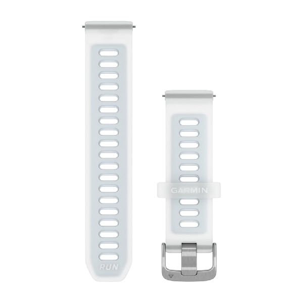 Quick Release Bands (20 mm) - Translucent Whitestone/Cloud Blue Silicone with Silver Hardware