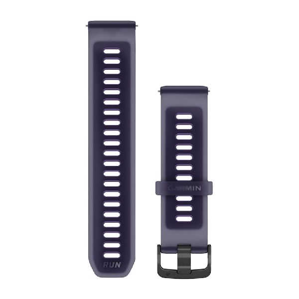 Quick Release Bands (22 mm) - Translucent Imperial Purple/Indigo Silicone with Slate Hardware