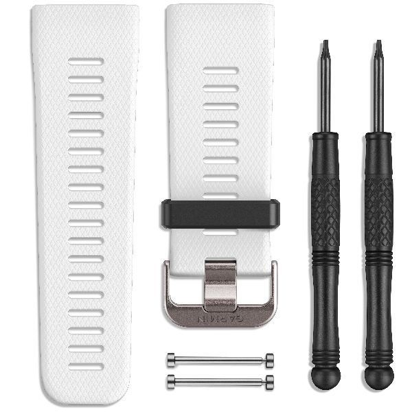 Bracelet de Montre VívoActive® HR - Silicone Blanc avec Fermeture Gris