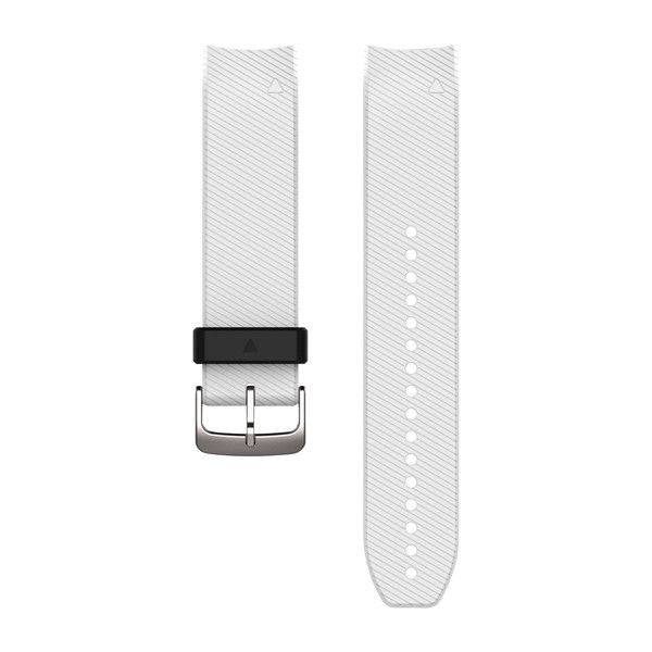 Bracelets de Montre QuickFit® 22 - Silicone Blanc avec Fermeture Ardoise (Approach® S60)