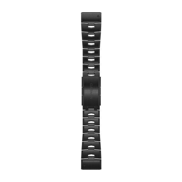 Bracelets de Montre QuickFit® 26 - Titane épuré avec revêtement carbone amorphe Gray DLC - 202 mm