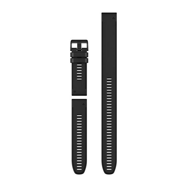QuickFit® 26 Watch Bands - Black Silicone with Black Hardware - (3-piece) 354 mm