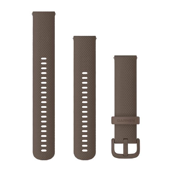 Quick Release Bands (20 mm) - Cocoa Silicone with Cocoa Hardware - 218 mm