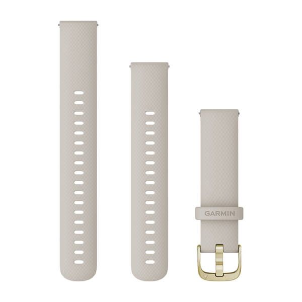 Quick Release Bands (18 mm) - Light Sand Silicone with Light Gold Hardware