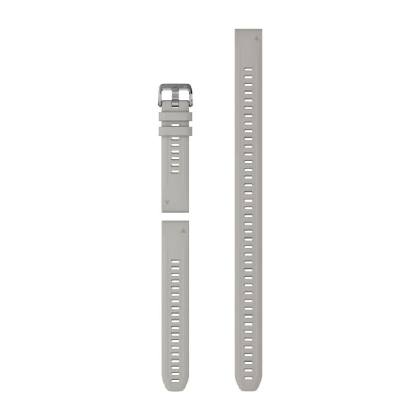 QuickFit® 20 Watch Bands - Fog Gray Silicone with Stainless Hardware - 356 mm