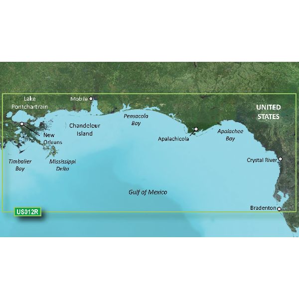 BlueChart® g3 Vision - U.S., Tampa, FL to New Orleans, LA Coastal Charts - VUS012R