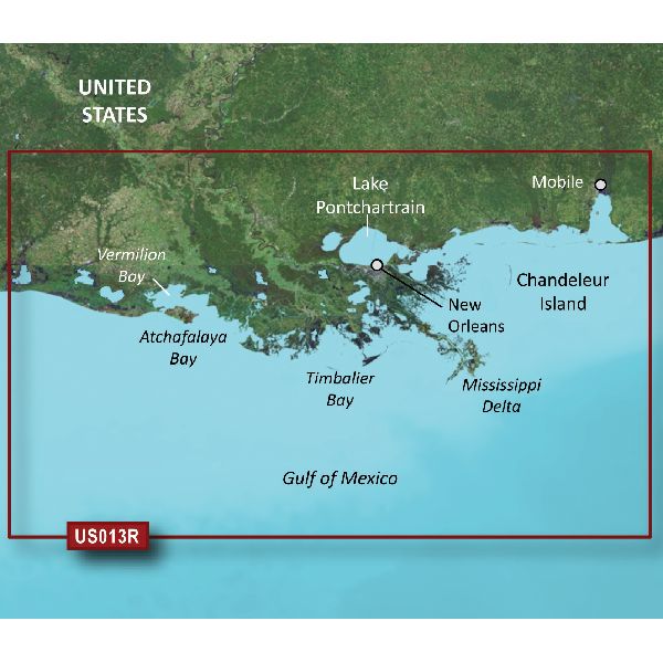 BlueChart® g3 Vision - U.S., Mobile to Lake Charles, LA Coastal Charts - VUS013R