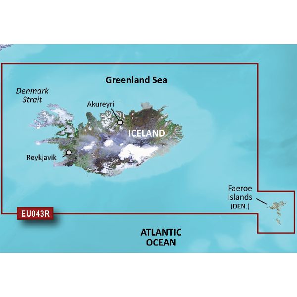 BlueChart® g3 Vision - Cartes côtières de l'Islande aux Orcades - VEU043R
