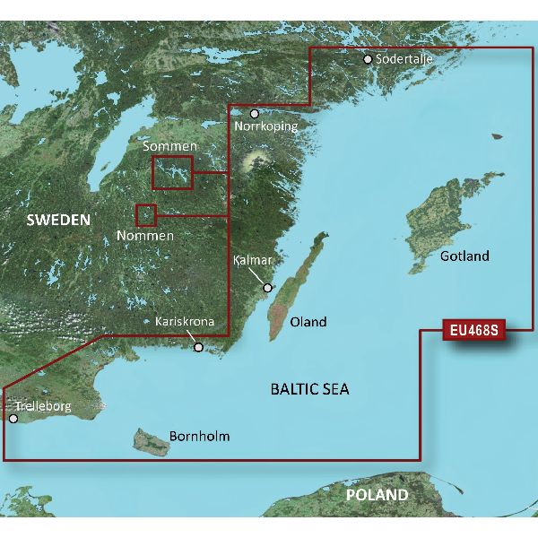 BlueChart® g3 Vision - Cartes Suède, Sodertalje à Trelleborg - VEU468S