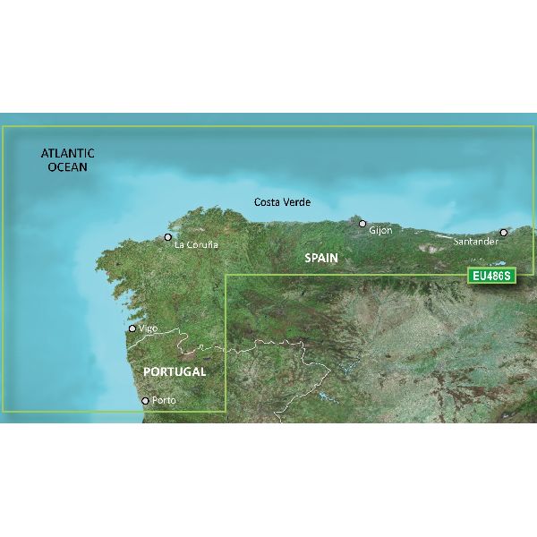 BlueChart® g3 Vision - Cartes Espagne, Galice et Asturies - VEU486S
