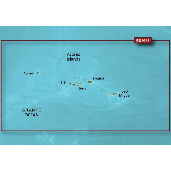 BlueChart® g3 Vision - Cartes des îles des Açores - VEU502S