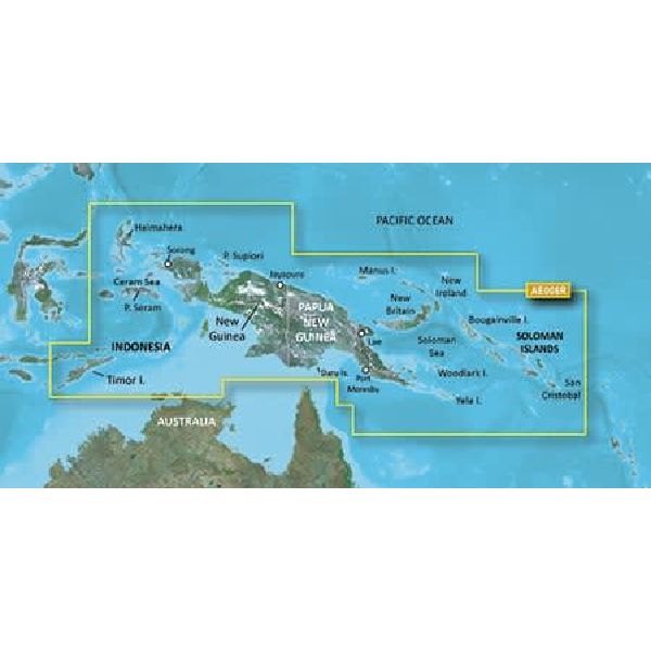 BlueChart® g3 - Cartes Timor Leste et côte de la Nouvelle-Guinée - HXAE006R