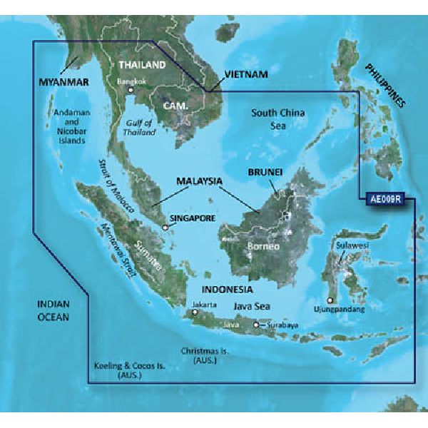 BlueChart® g3 - Singapore, Malaysia and Indonesia Charts - HXAE009R