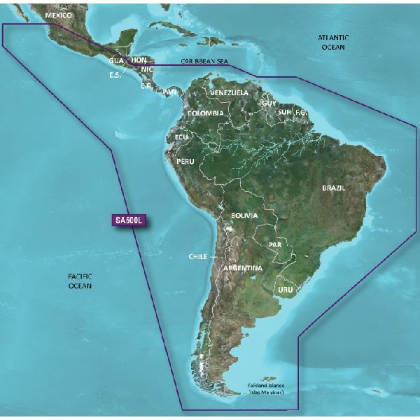 BlueChart® g3 - South America Coastal Charts - HXSA600X