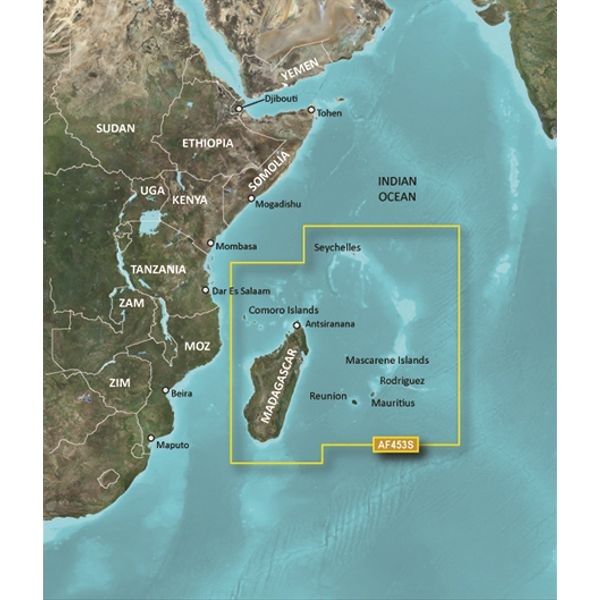 BlueChart® g3 Vision - Océan Indien, Mascareignes et Madagascar - VAF453S