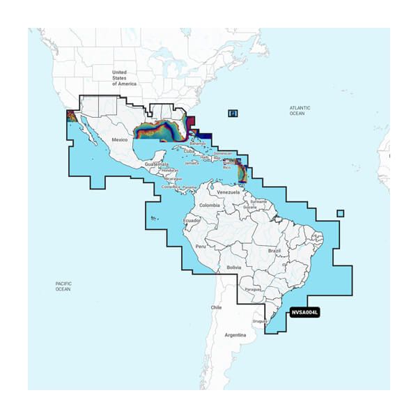 Garmin Navionics Vision+™ - Mexico, Caribbean to Brazil - Inland and Coastal - NVSA004L