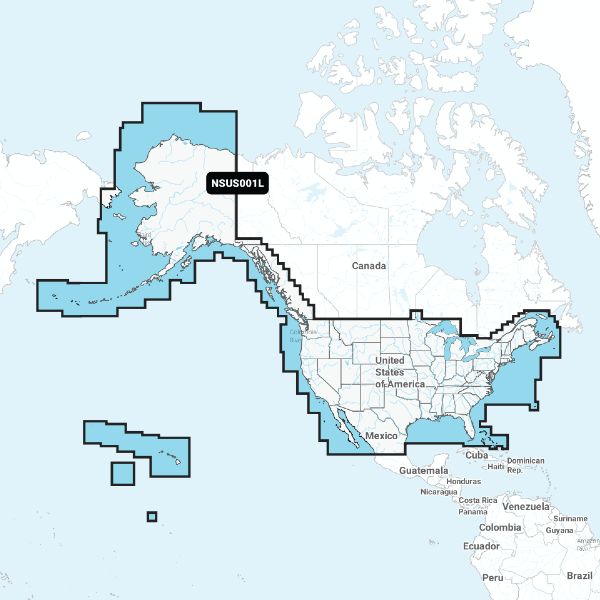 Garmin Navionics+™ - États-Unis et côtes du Canada - NSUS001L