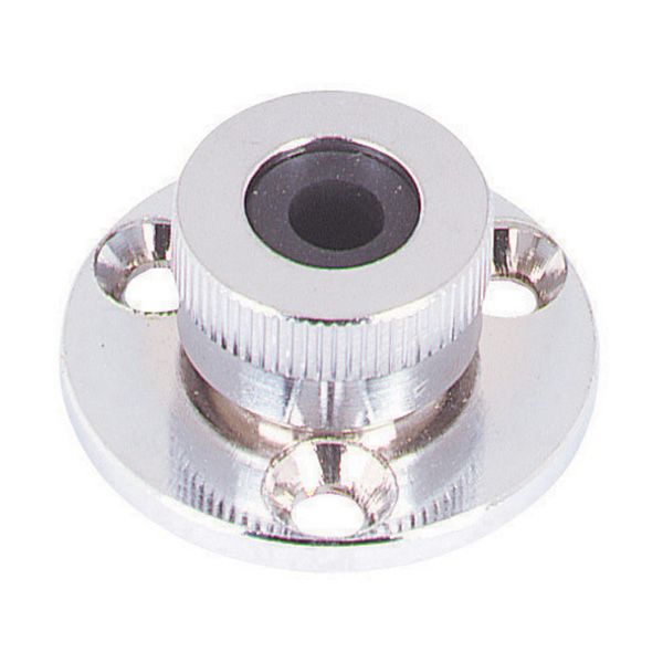 Chromed brass, cable outlet to neatly pass cables through bulkheads or hardtops. Rubber internal gr