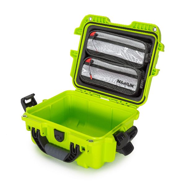 Mallette Nanuk 905 Lime avec Fermoirs TSA PowerClaw et Organisateur de Couvercle