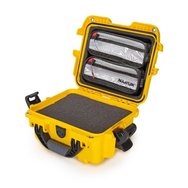 Mallette Nanuk 905 Jaune avec Fermoirs TSA PowerClaw,  Mousse Cubique et Organisateur Couvercle