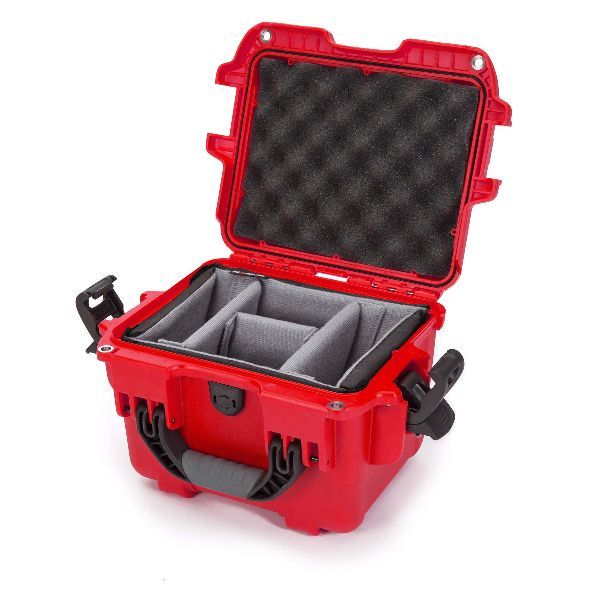 Case Nanuk 908 Red with TSA PowerClaw Latch & Dividing Pad