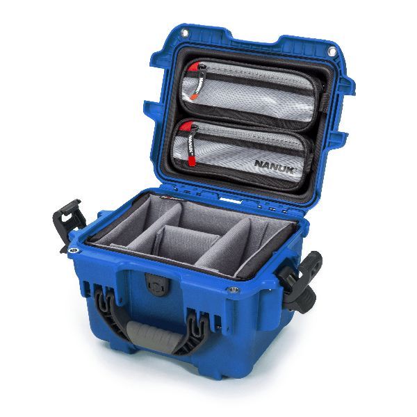Case Nanuk 908 Blue with Dividing Pad & Lid Organizer