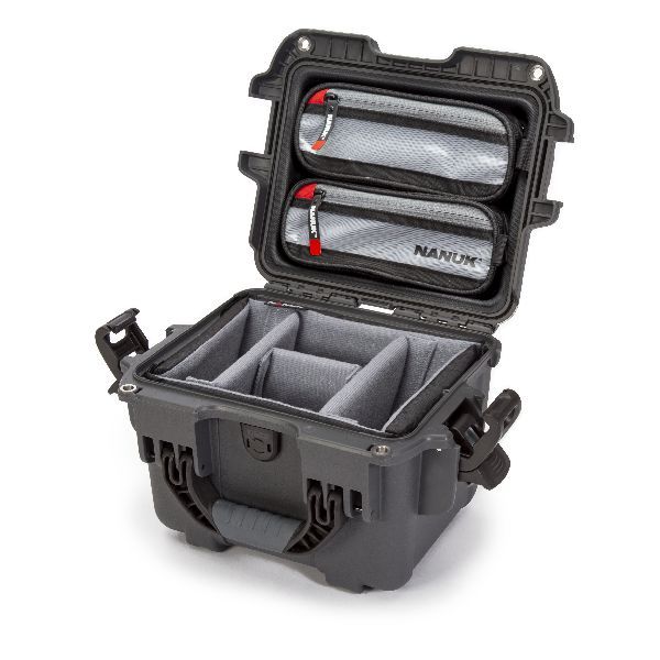 Case Nanuk 908 Graphite with Dividing Pad & Lid Organizer