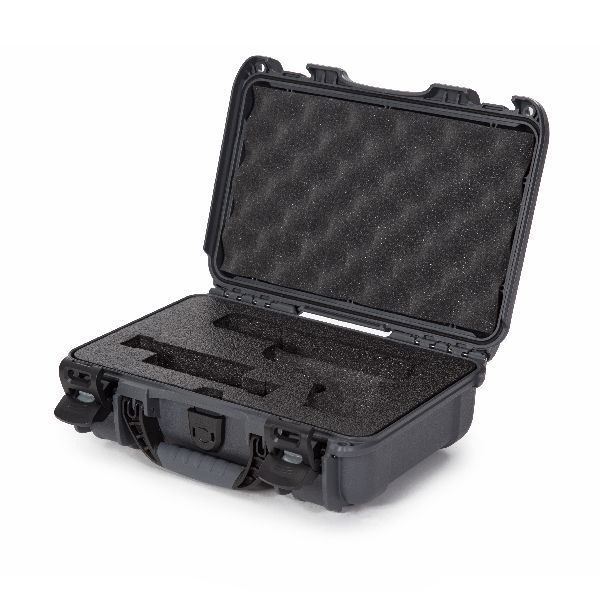 Case Nanuk 909 Graphite with Pre-Cut GLock Pistol Foam