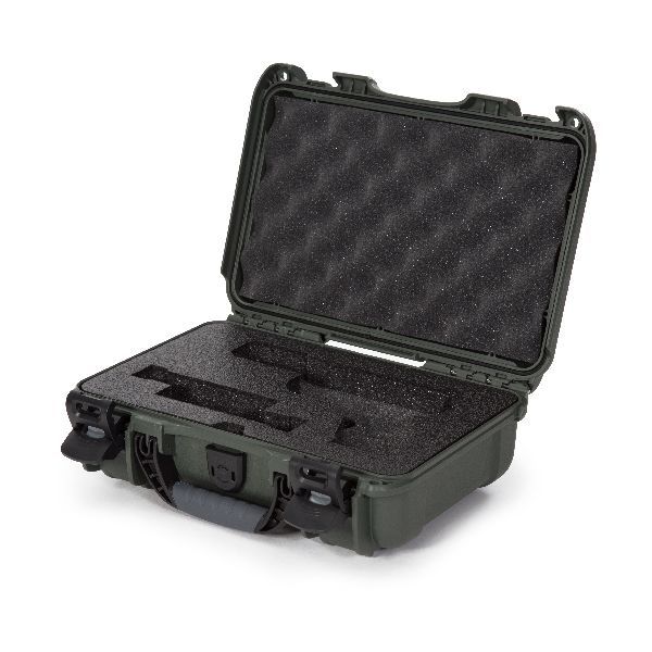 Case Nanuk 909 Olive with Pre-Cut GLock Pistol Foam