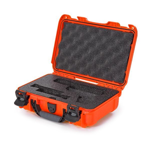 Case Nanuk 909 Orange with Pre-Cut GLock Pistol Foam