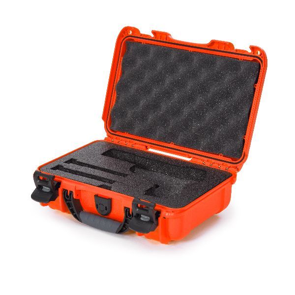 Case Nanuk 909 Orange with Pre-Cut Classic Pistol Foam