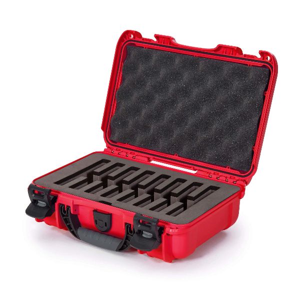 Case Nanuk 909 Red with Pre-Cut 8 Knives Foam