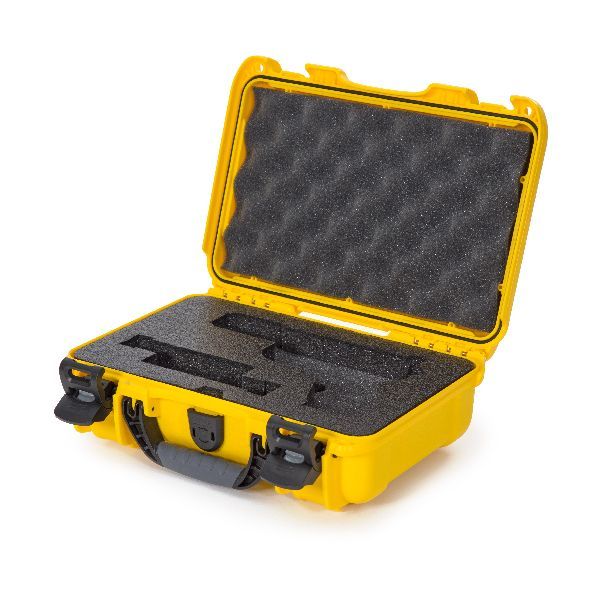 Case Nanuk 909 Yellow with Pre-Cut GLock Pistol Foam